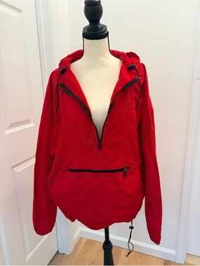 Men’s LL Bean Hooded Anorak Pullover Jacket